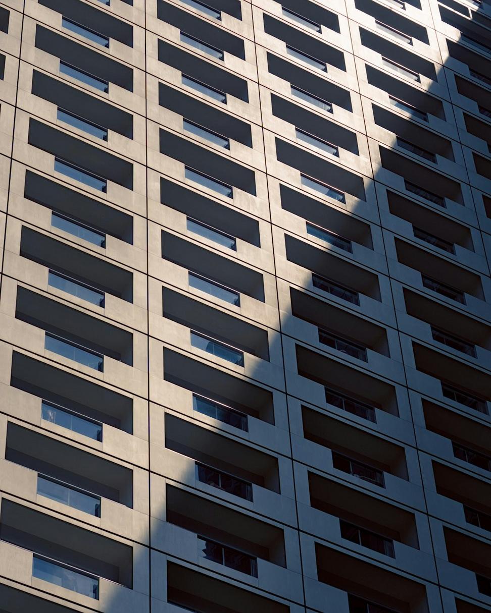 Modern architecture with shadow play